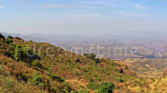 埃塞俄比亚平原和东非西米恩山脉高地裂谷全景视频的预览图