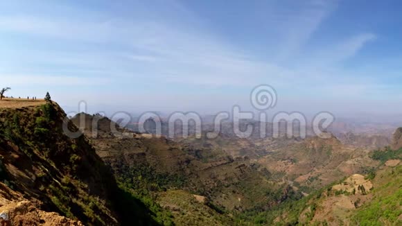 埃塞俄比亚平原和东非西米恩山脉高地裂谷全景视频的预览图