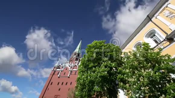 三位一体的塔对天克里姆林宫内部俄罗斯日视频的预览图