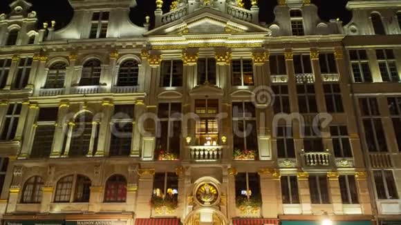 比利时布鲁塞尔城市夜景视频的预览图