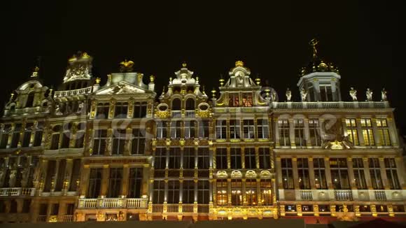 比利时布鲁塞尔城市夜景视频的预览图