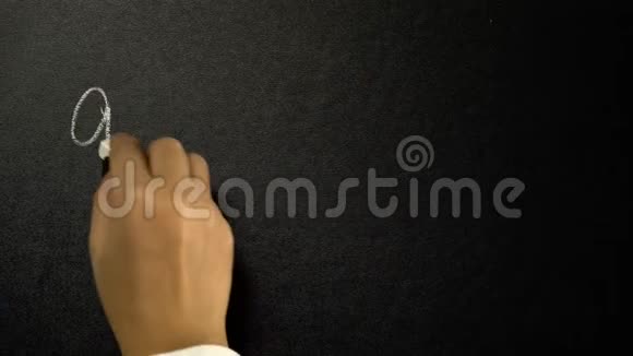 手是用粉笔在黑板上书写公式的数学视频的预览图