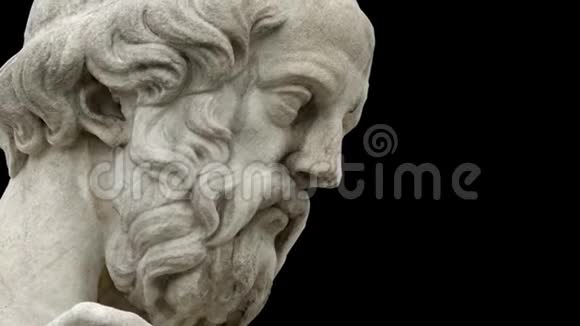 柏拉图的经典雕像特写视频的预览图