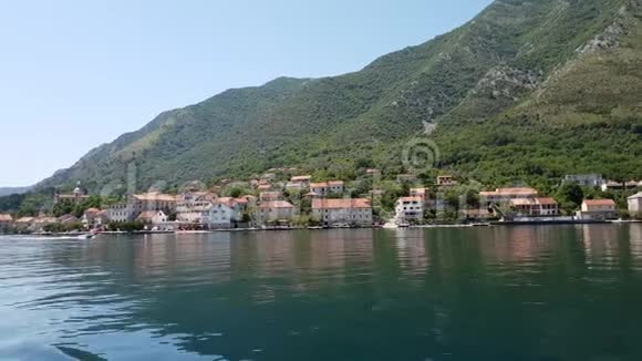 黑山Kotor湾Prcanj景观视频的预览图
