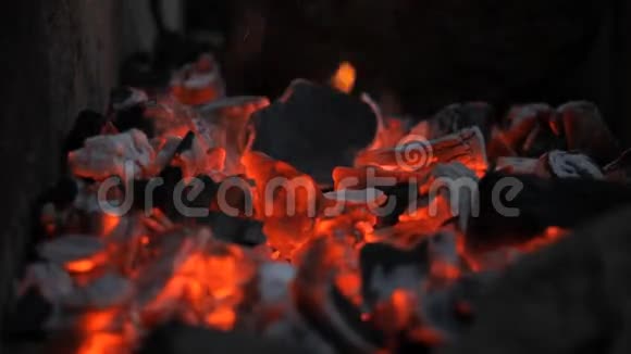 燃烧木制烧烤视频的预览图