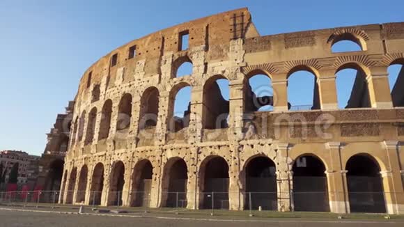 意大利著名景点罗马竞技场意大利首都古代圆形剧场体育馆视频的预览图