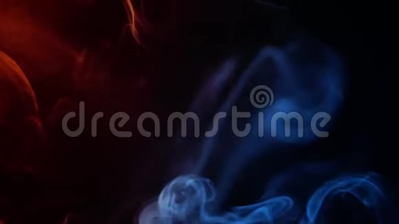 蓝色和红色艺术烟雾抽象壁纸视频的预览图