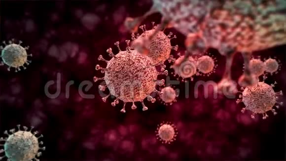 冠状病毒2019nCov微观三维动画Covid2019年视频的预览图