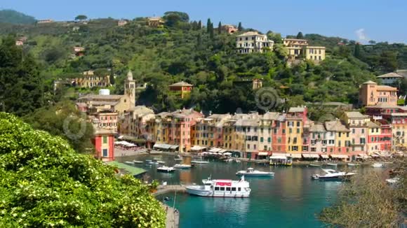 意大利热那亚风景如画的利古里亚色彩缤纷的小镇视频的预览图