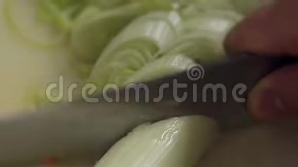 洋葱厨房厨师切割的准备视频的预览图
