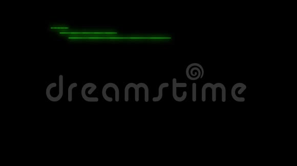 绘制绿色方形霓虹灯的线条视频的预览图