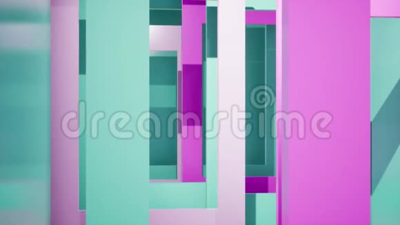 三维渲染抽象几何彩色背景放大4k视频动画视频的预览图