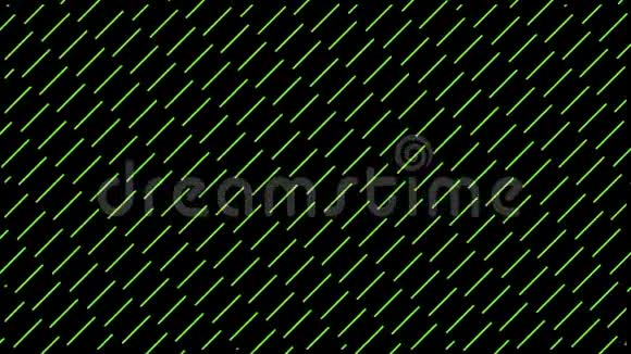 几何动画与霓虹灯绿线移动在黑色背景视频的预览图