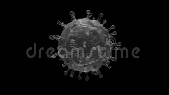 4k冠状病毒也称为2019nCov病毒的电视概念3D绘制视频的预览图
