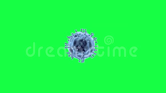 冠状病毒COVID19动画绿色屏幕视频的预览图