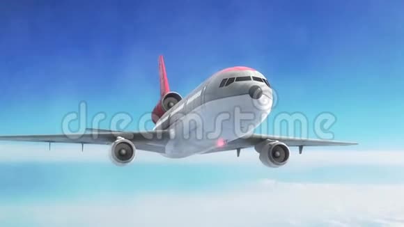 空中客机空中云红锋3D渲染动画视频的预览图