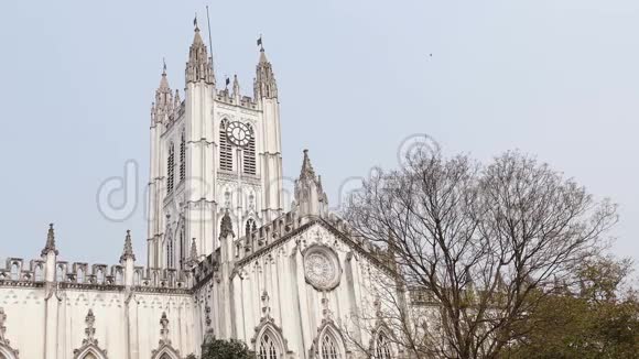 加尔各答大教堂印度Kite4k视频的预览图