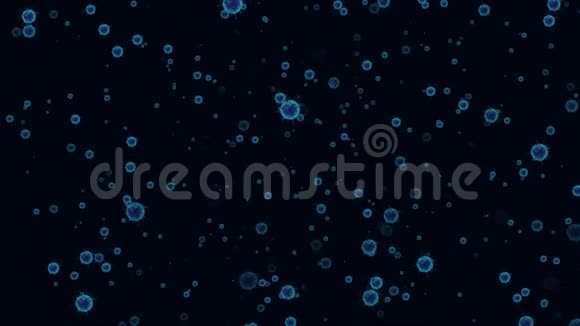 冠状病毒COVID19动画黑色运动视频的预览图