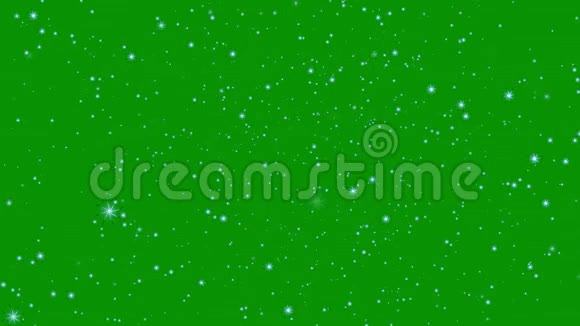 星光闪耀效果在绿屏背景动画上闪烁喜庆或节日装饰圣诞星辉4k动画视频的预览图