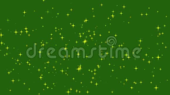 星辉效果背景上的绿色屏幕动画视频的预览图