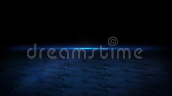 蓝色背景抽象荧光光束在粗糙的地砖上的黑暗无缝环视频的预览图