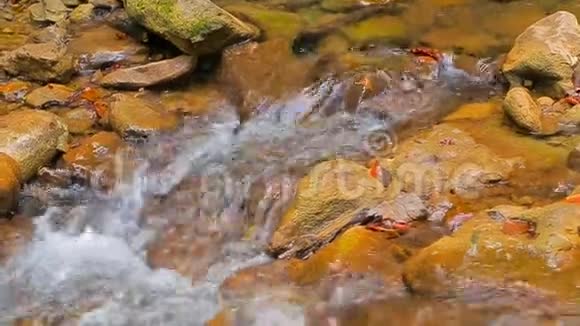 山河在岩石上的流动视频的预览图