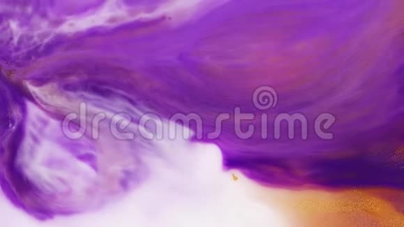 现代流体艺术具有色彩丰富的波浪的抽象纹理丰富多彩的背景艺术抽象混合漆视频的预览图