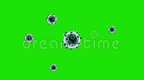 冠状病毒Covid19绿色屏幕背景视频的预览图