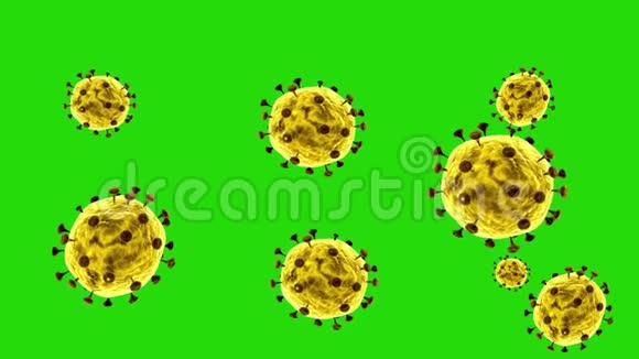 冠状病毒Covid19绿色屏幕背景视频的预览图