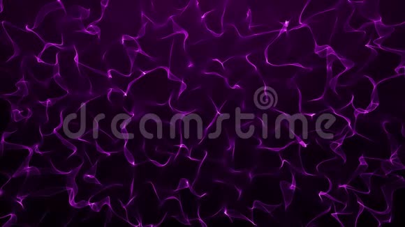 无缝环抽象分形紫色湍流线摇摆烟背景视频的预览图