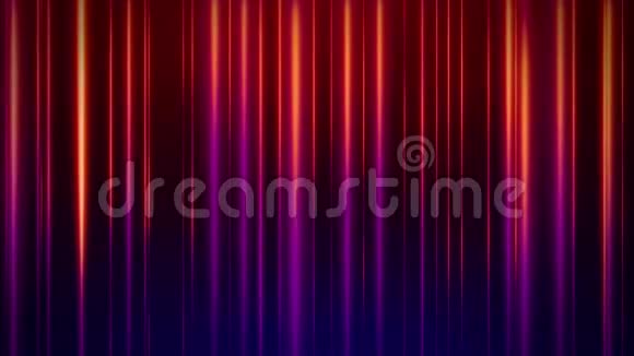 色彩斑斓的橙色霓虹灯发光垂直线运动与红蓝背景视频的预览图