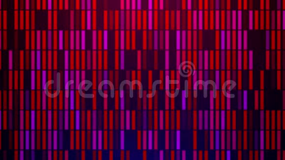 随机红蓝颜色和透明运动背景的艺术抽象站立矩形形状视频的预览图