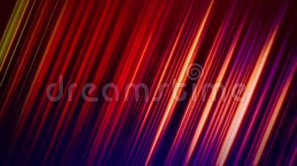 彩色抽象橙色霓虹灯发光对角线运动与红蓝背景视频的预览图