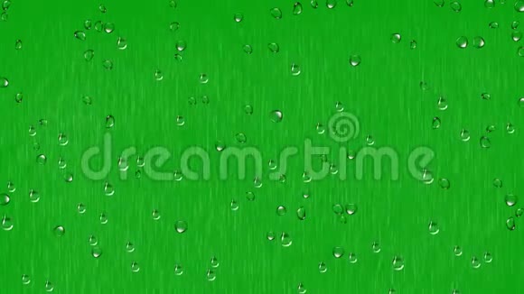 带有绿色屏幕背景的降雨和照明螺栓视频的预览图
