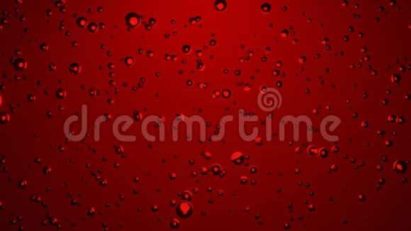 红色背景上的红色气泡运动视频的预览图