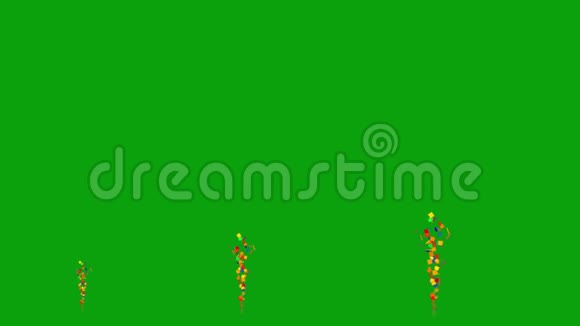 绿色屏幕背景彩纸运动图形视频的预览图