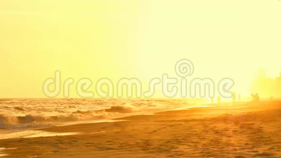 亚拉巴马州橙色海滩日落视频的预览图