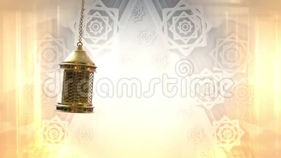 RamadanKareem背景循环与动画伊斯兰装饰3D动画视频的预览图