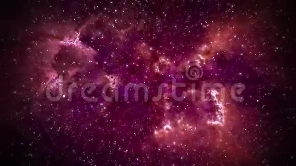 向后运动紫色红光抽象自然星云星系星空太空旅行视频的预览图