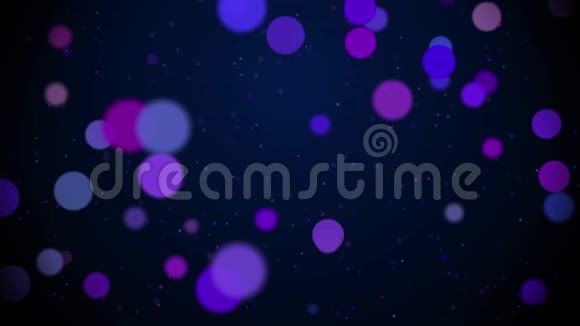 无缝环路浪漫红蓝紫波克彩灯与闪光火花尘运动背景视频的预览图