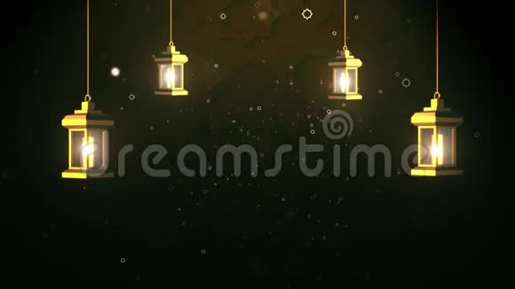 斋月蜡烛灯笼挂视频的预览图