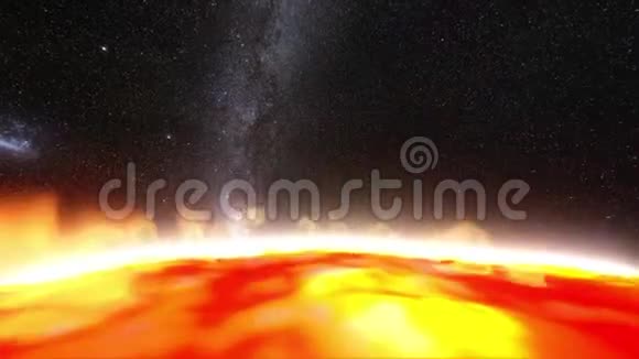 旋转太阳空间动画背景三维渲染动画视频的预览图