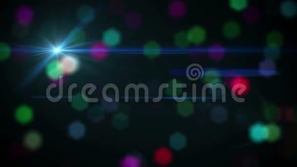 彩色模糊六方波克闪烁灯光运动的背景镜头灯光视频的预览图