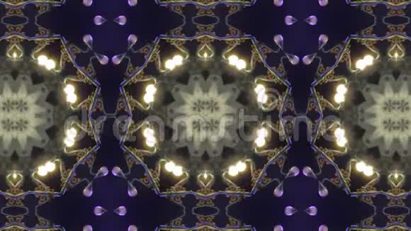 几何背景镜头分形与万花筒风格抽象视频的预览图