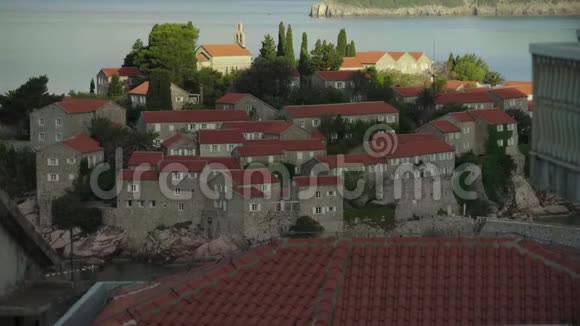 斯维蒂斯特凡是海边的旅游小镇黑山时间流逝视频的预览图