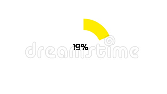 白色4K的彩色环图0到100百分比信息图形动画视频的预览图