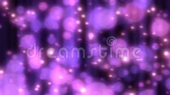 美丽的紫粉色圆形薄纱布颗粒发光4K无缝环运动背景动画视频的预览图