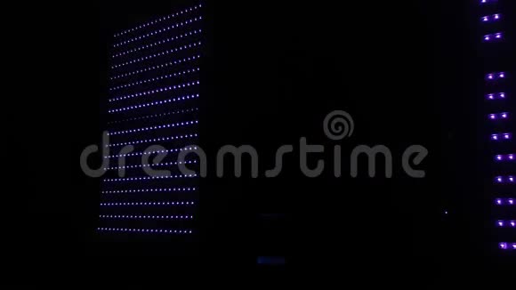 LED轻墙动画迪斯科俱乐部背景特写视频的预览图
