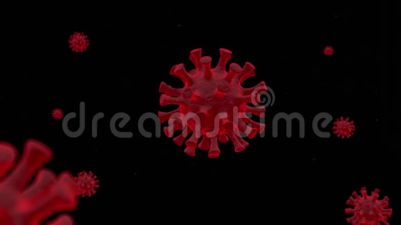 Covid19冠状病毒sarccov2感染大流行疫苗流行实验室医学细胞背景3d渲染视频的预览图