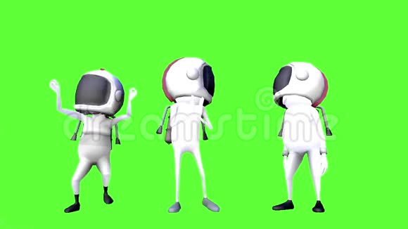 宇航员绿色屏幕动画剪辑插入视频视频的预览图